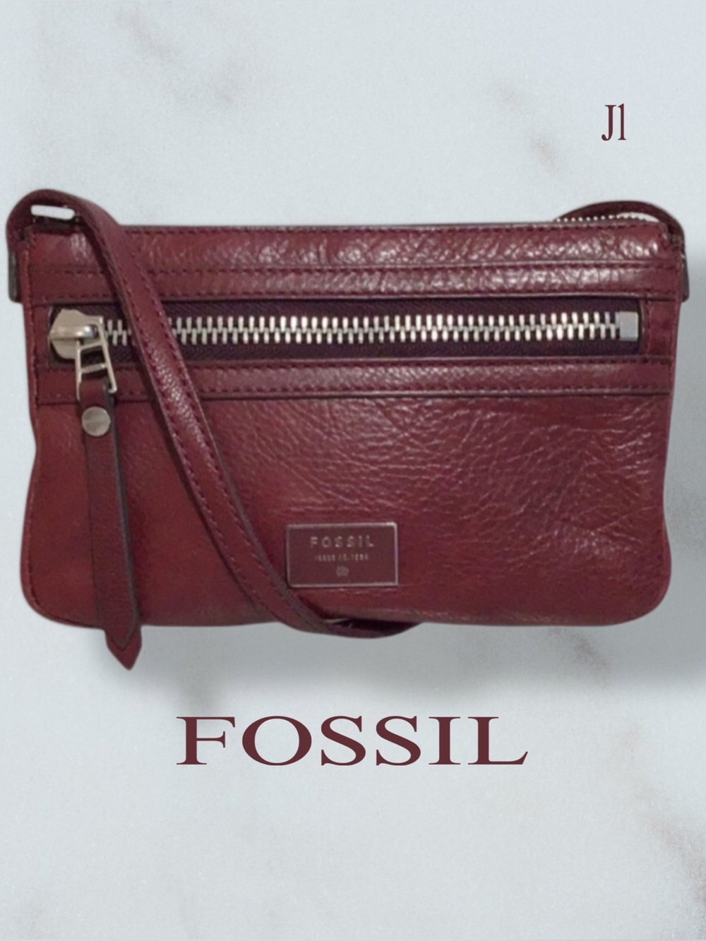 FOSSIL Leather Key-Per Crossbody